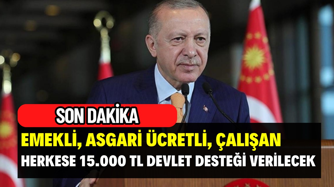 Asgari Ücretli, Emekli, Çalışan, Çalışmayan Herkese 15 Bin TL Devlet Desteği