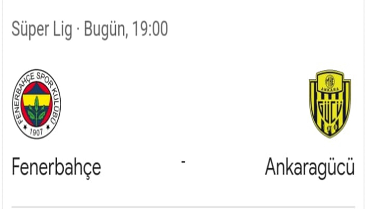 Fenerbahçe Ankaragücü ilk 11’ler! Süper Lig Fenerbahçe Ankaragücü maç kadrosu