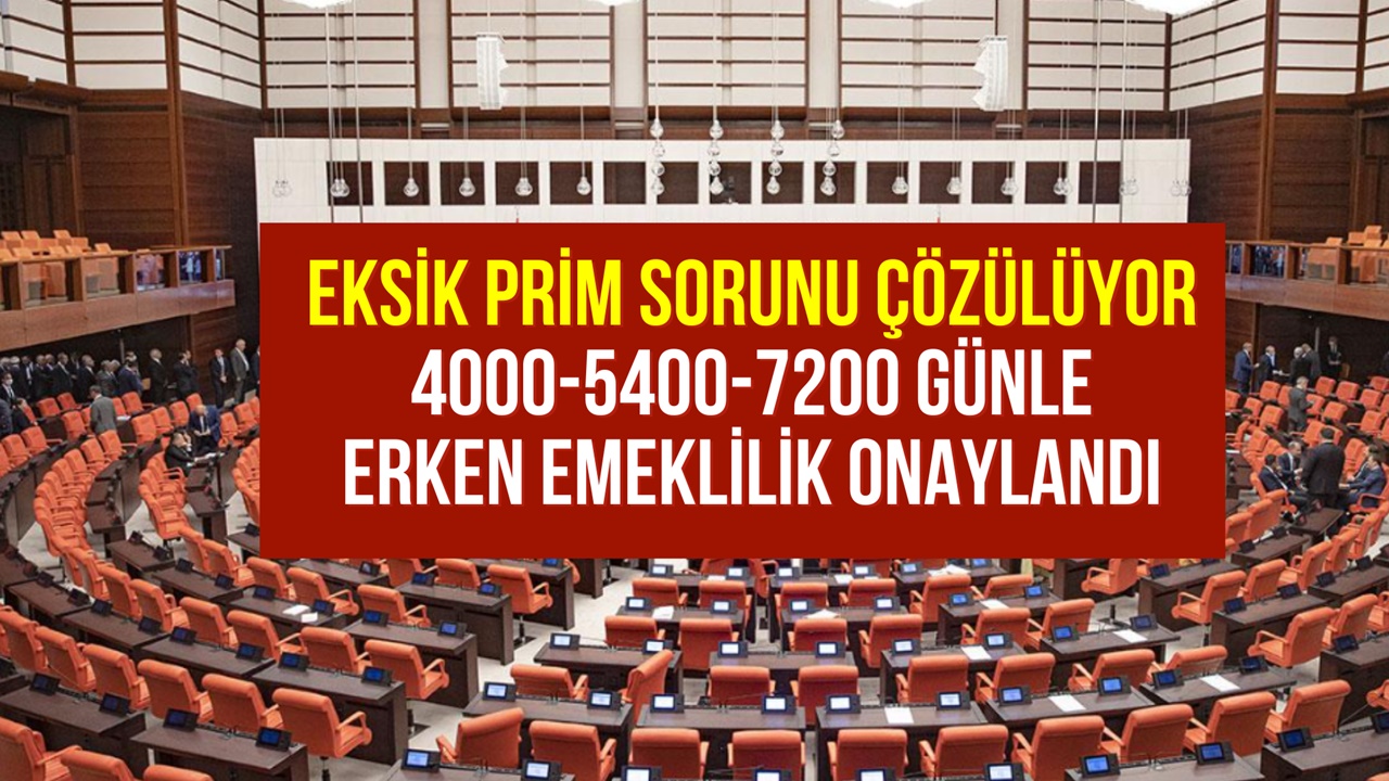 Eksik Prim Günü Sorunu Çözülüyor: 4000-5400-7200 Günle Erken Emeklilik Onaylandı!