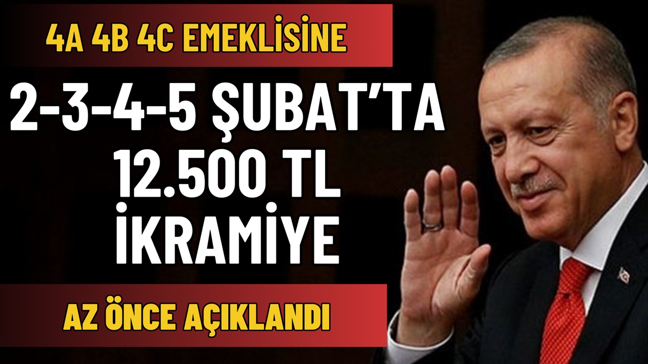 Emeklilere İkramiye Gibi Ek Ödeme: 2-3-4 Şubat'ta 10.070 TL Üstü Maaşa 12.550 TL