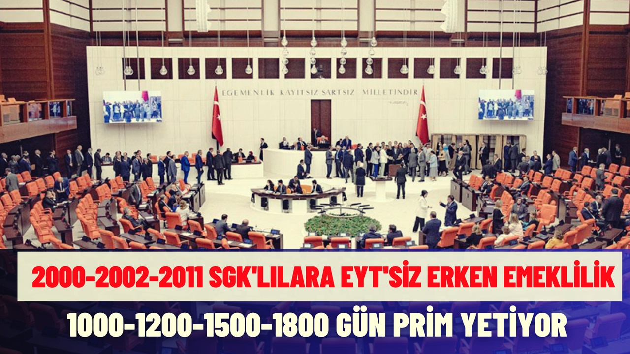 2000-2002-2011 SGK'lılara EYT'siz Erken Emeklilik İmkanı! 1000-1200-1500-1800 Gün Prim Yetiyor