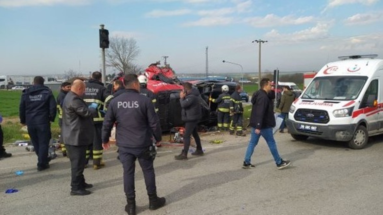 Tekirdağ'da feci kaza: 5 ölü, 10 yaralı