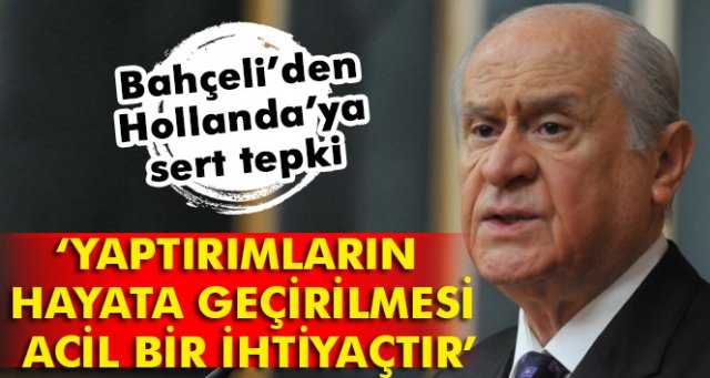 Devlet Bahçeli'nin Hollanda yorumu