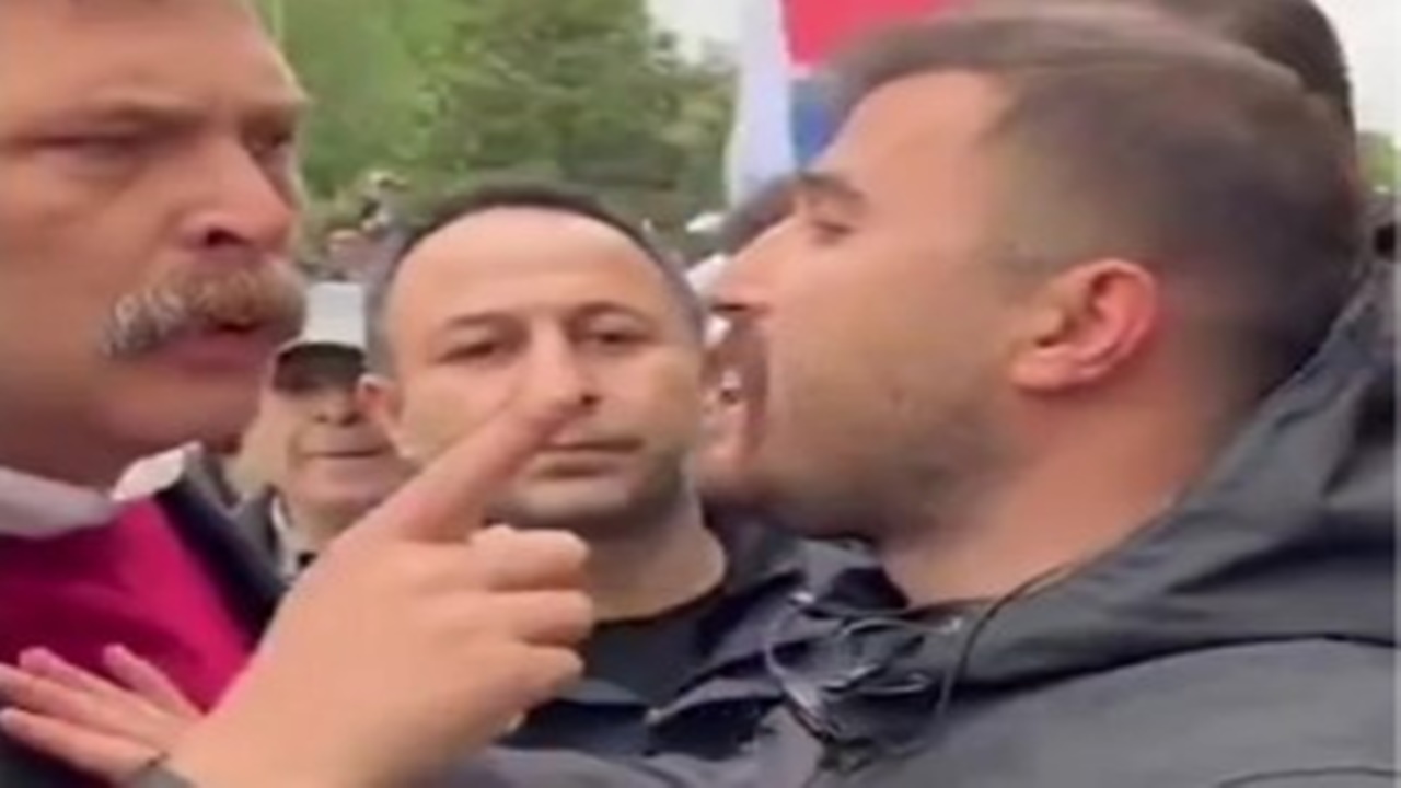 Erkan Baş 1 Mayıs yürüyüşünde polisle tartıştı