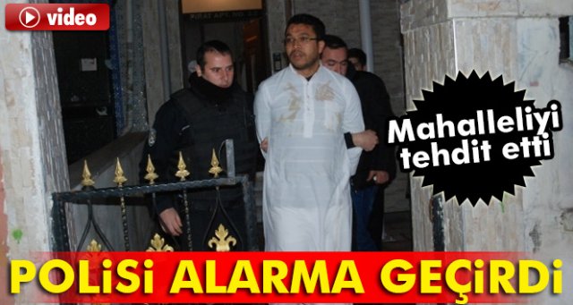 Mısırlı şüpheli polisi alarma geçirdi