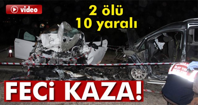 Manisa'da feci kaza: 2 ölü, 2'si ağır 10 yaralı