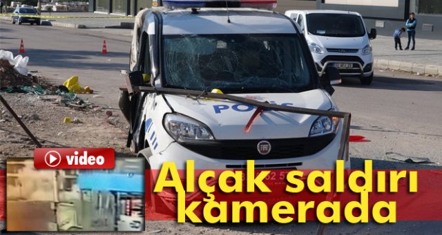 Mersin'deki polis aracına bombalı saldırı kamerada