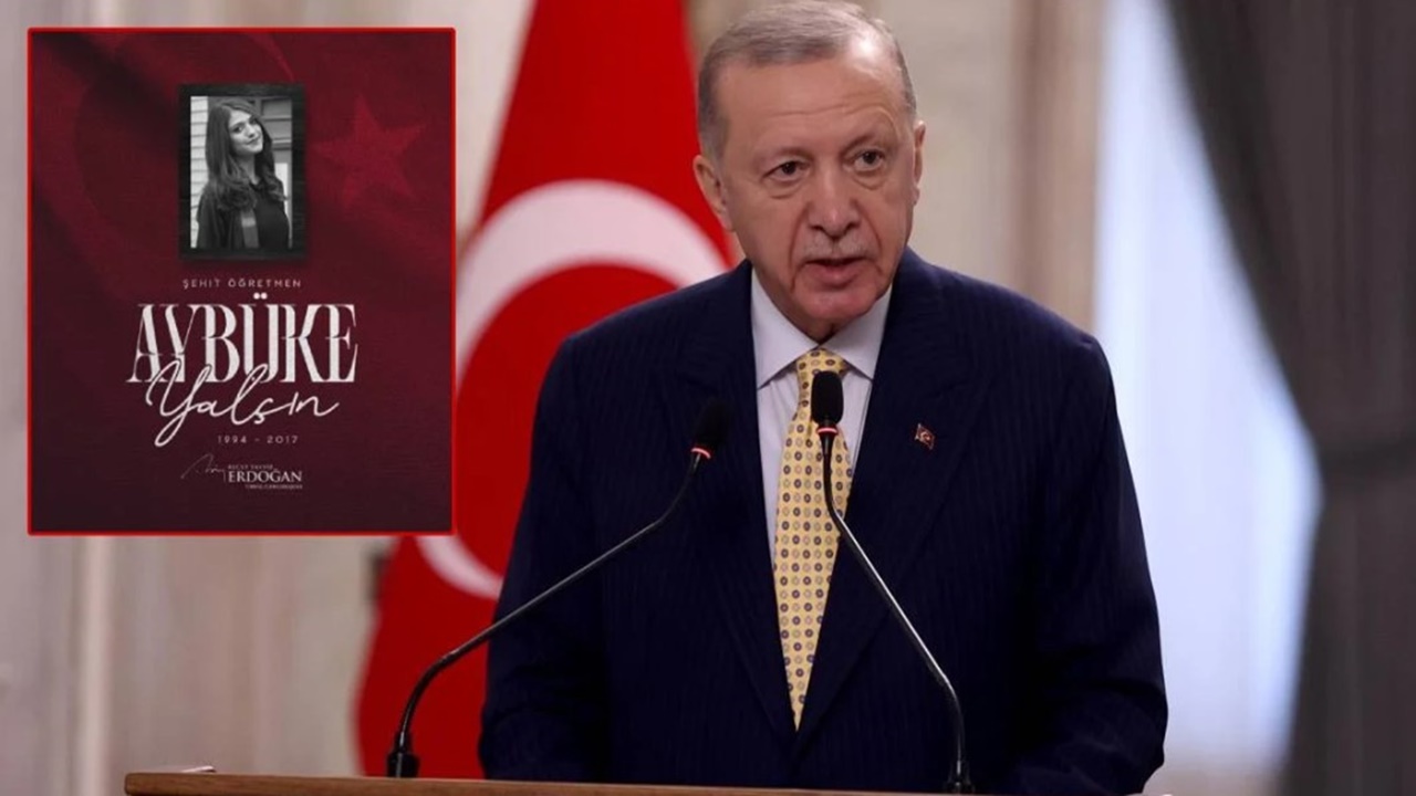 Cumhurbaşkanı Erdoğan'dan Şehit Öğretmen Aybüke Yalçın paylaşımı