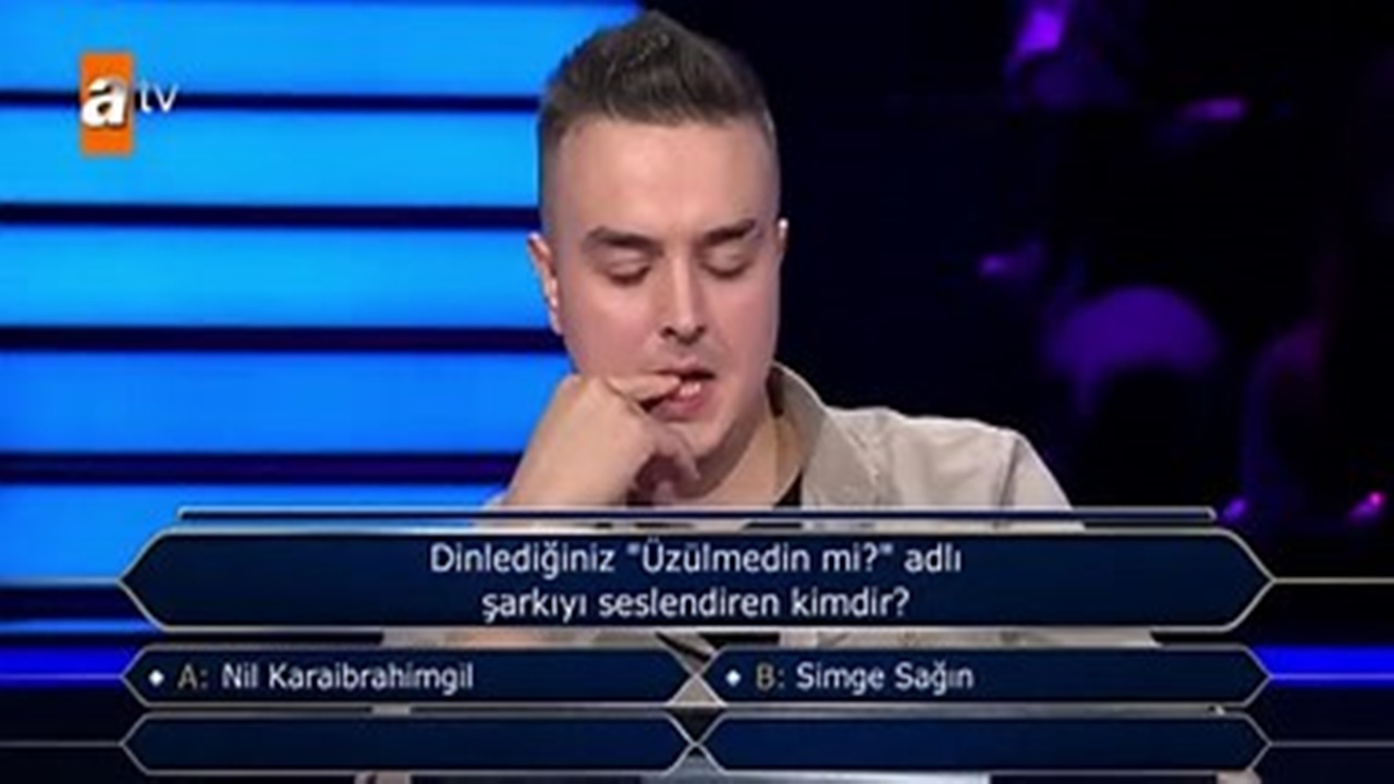 Kim Milyoner Olmak İster'e Simge Sağın sorusu damga vurdu