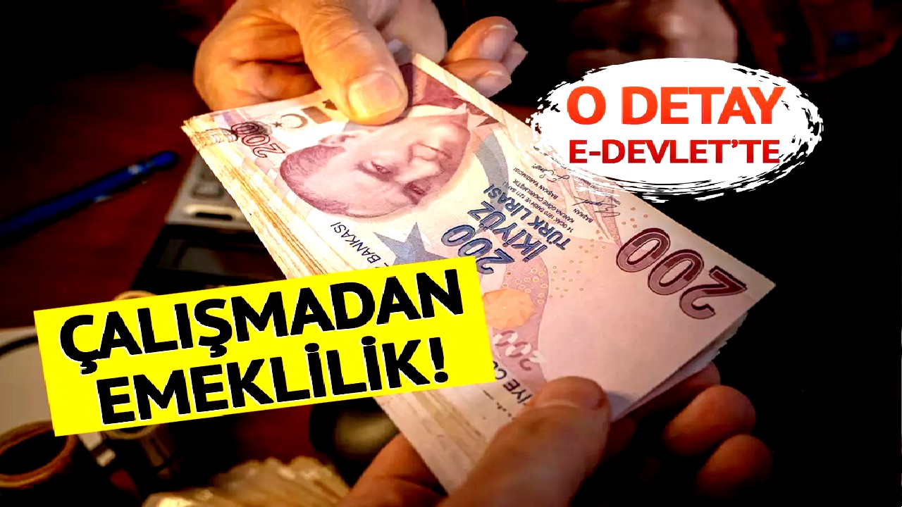 NETLEŞTİ; Çalışmadan 40 yaşında emekli maaşı alın
