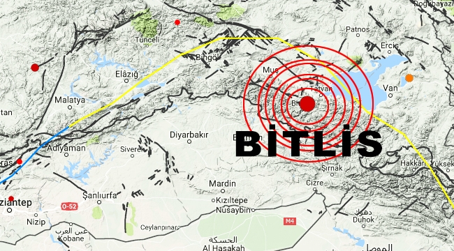 Bitlis'de deprem mi oldu? 8 Mayıs Son depremler Bitlis sallandı