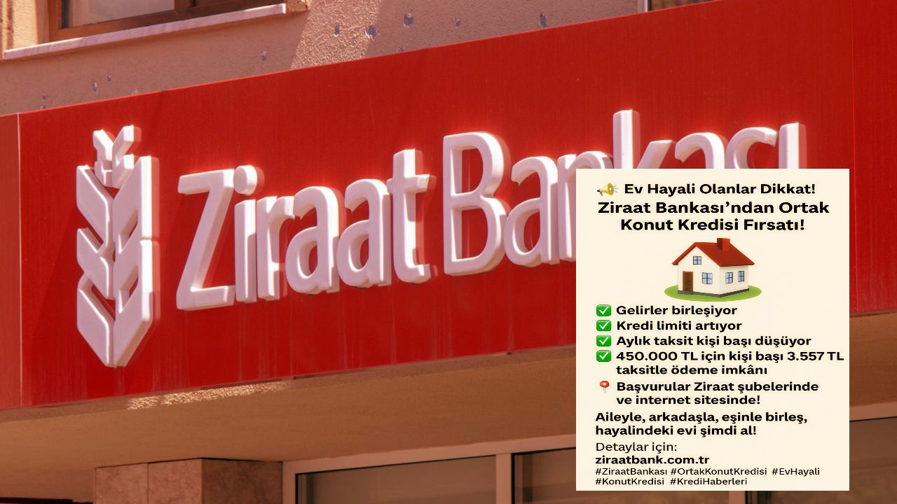 450 bin TL kredi 50 ay vade! Ziraat Bankası 3.557 TL taksitle veriyor