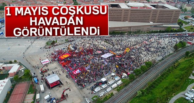 Bakırköy'de 1 Mayıs coşkusu havadan görüntülendi