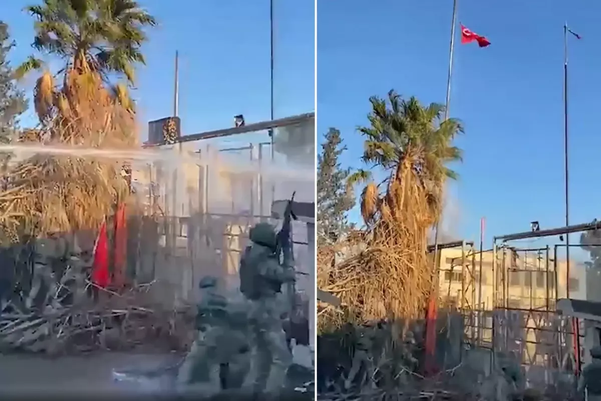 Nusaybin Sınırında Türk Bayrağı Yeniden Göndere Çekildi