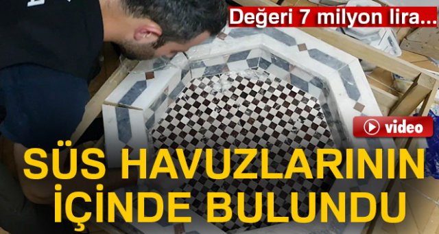 Süs havuzları içerisinde uyuşturucu hap ele geçirildi