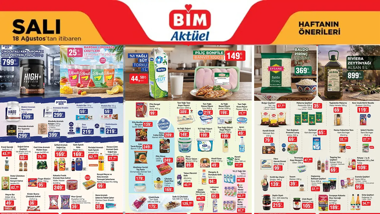 BİM 18 Ağustos aktüel ürünleri açıklandı: İşte yeni haftanın fiyatları