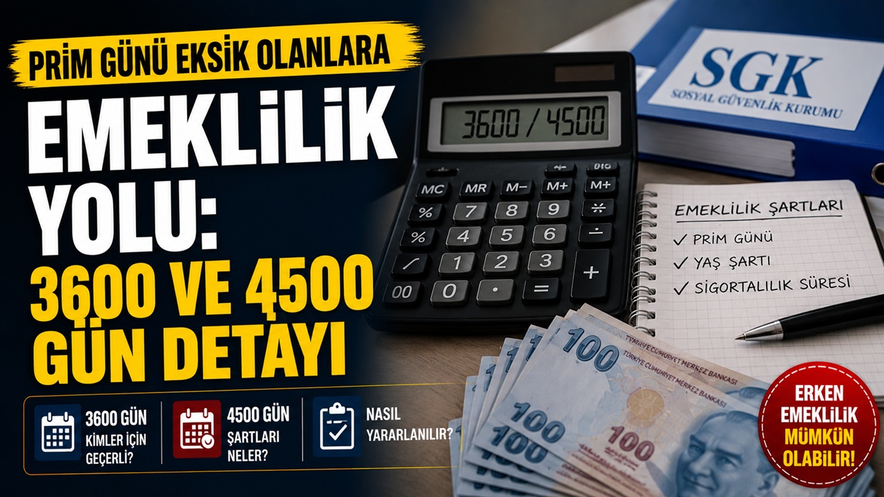 Prim günü eksik olanlara emeklilik yolu: 3600 ve 4500 gün detayı