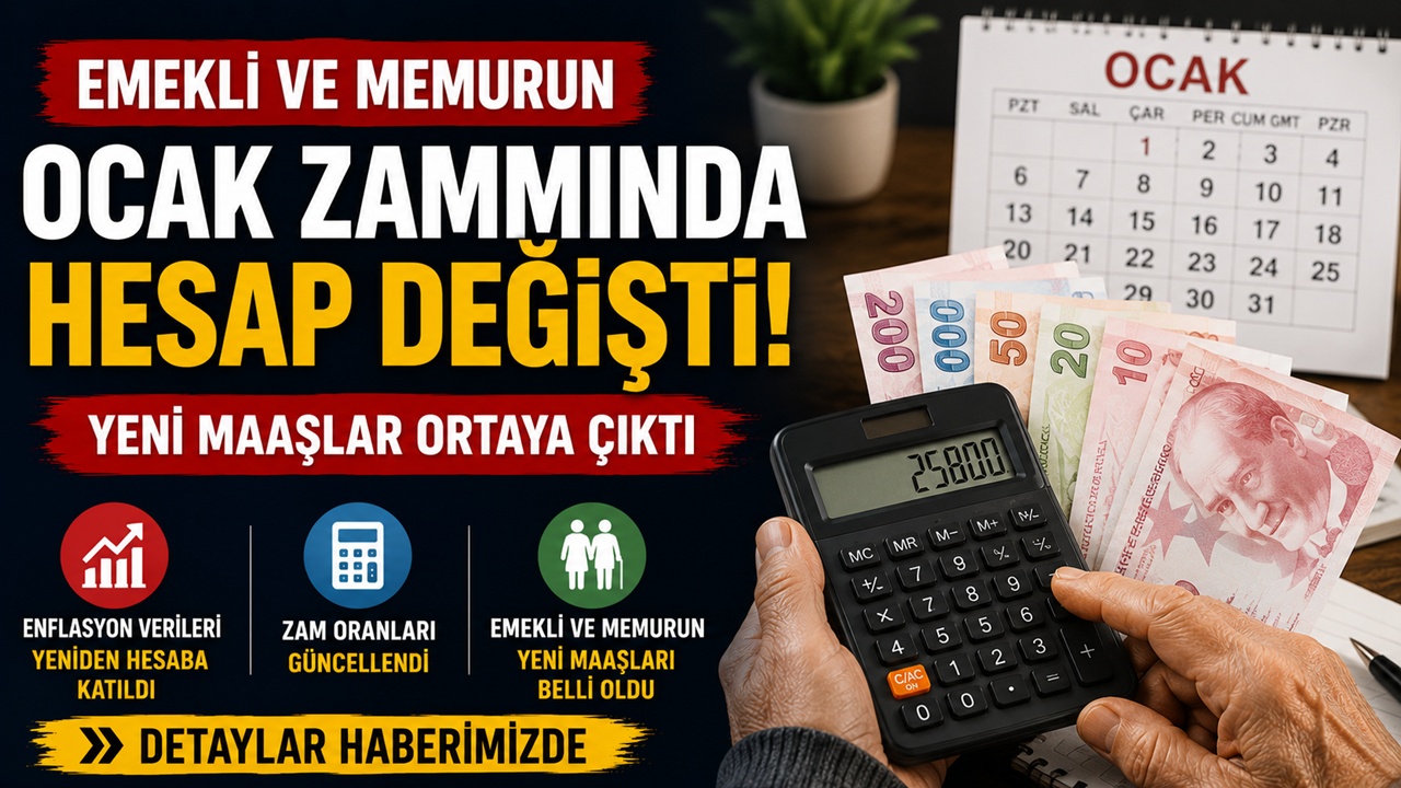 Emekli ve memurun ocak zammında hesap değişti: Yeni maaşlar ortaya çıktı