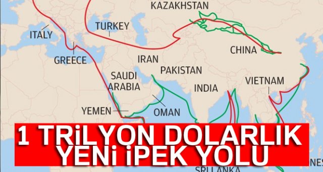 Çin'den 1 trilyon dolarlık yeni İpek Yolu