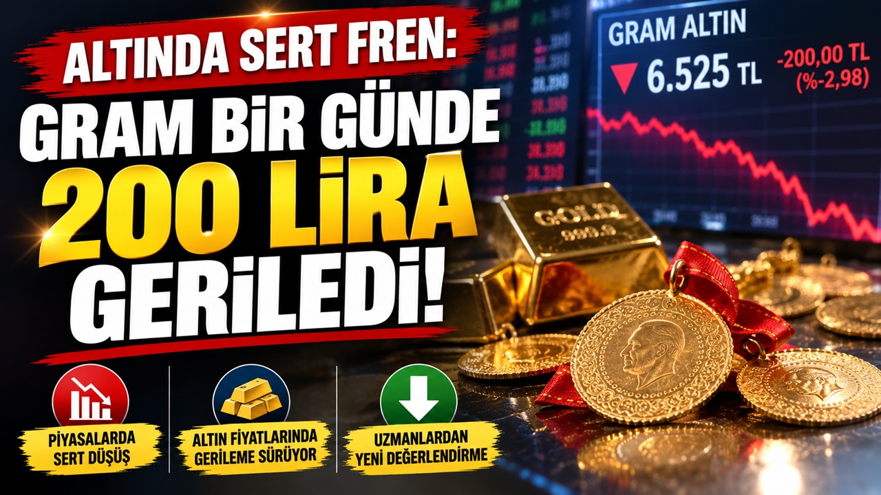 Altında sert fren: Gram bir günde 200 lira geriledi