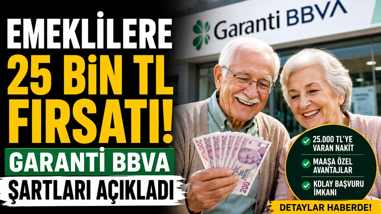 Emeklilere 25 bin TL fırsatı: Garanti BBVA şartları açıkladı