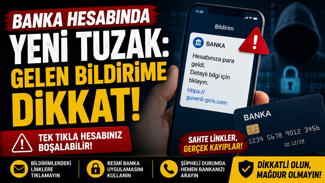 Banka hesabında yeni tuzak: Gelen bildirime dikkat