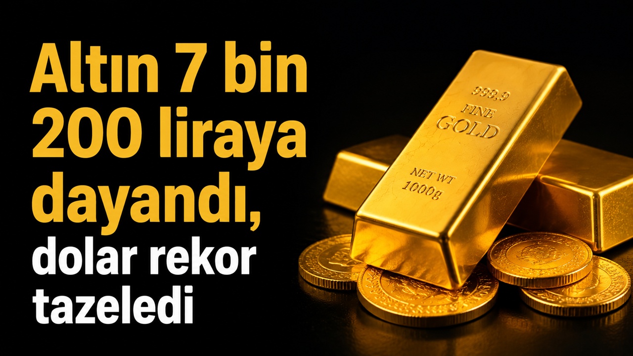 Altın 7 bin 200 liraya dayandı, dolar rekor tazeledi