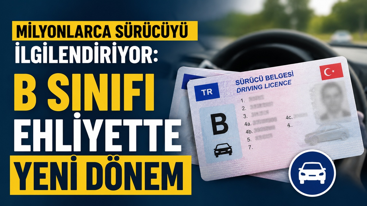 Milyonlarca sürücüyü ilgilendiriyor: B sınıfı ehliyette yeni dönem