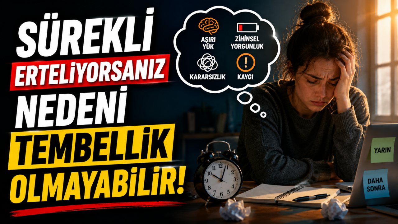 Sürekli erteliyorsanız nedeni tembellik olmayabilir