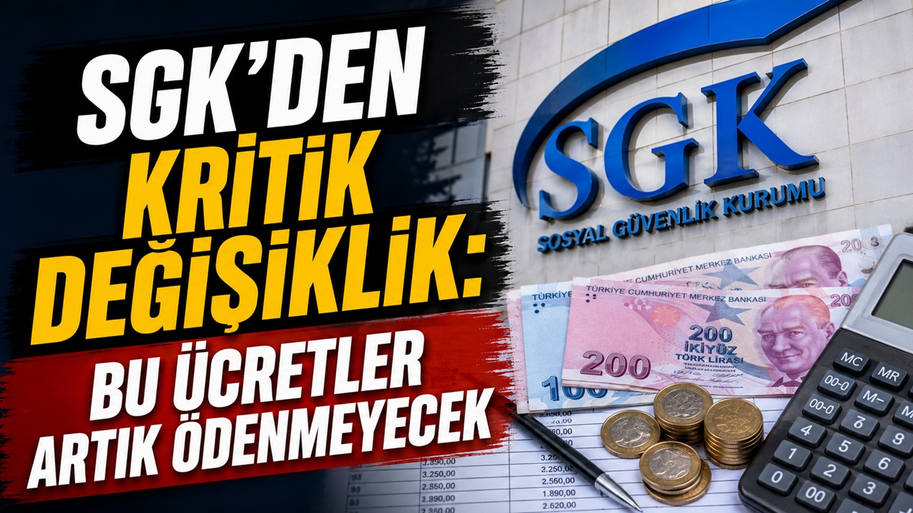SGK’den kritik değişiklik: Bu ücretler artık ödenmeyecek