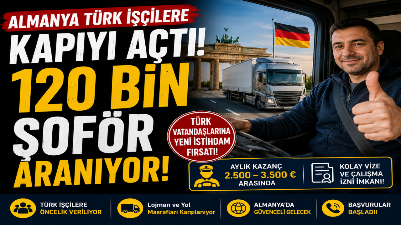 Almanya Türk işçilere kapıyı açtı 120 bin şoför aranıyor