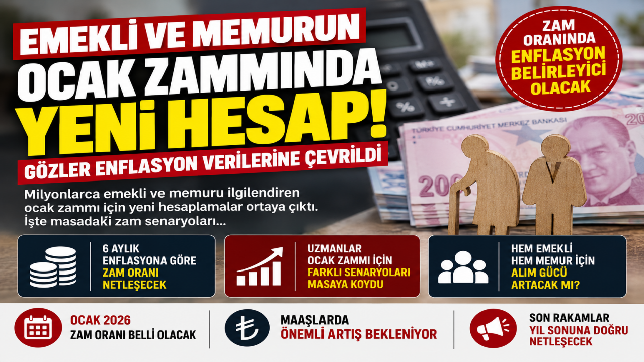 Emekli ve memurun ocak zammında yeni hesap