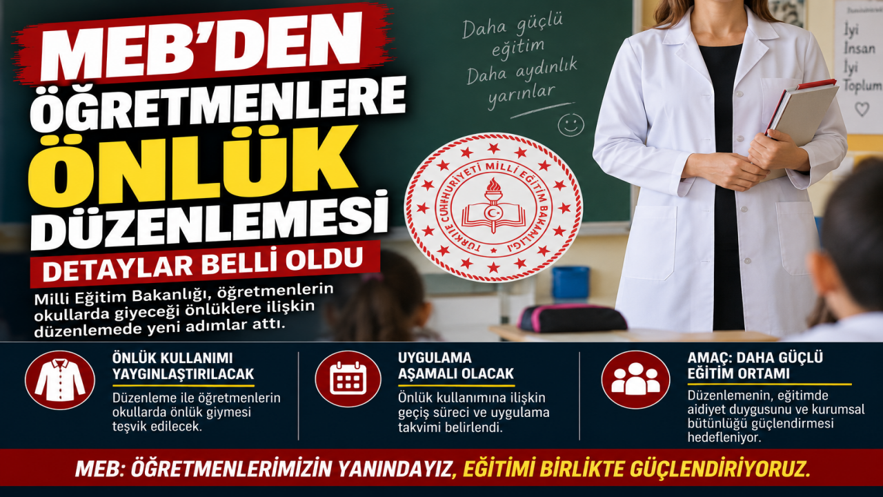 MEB’den öğretmenlere önlük düzenlemesi