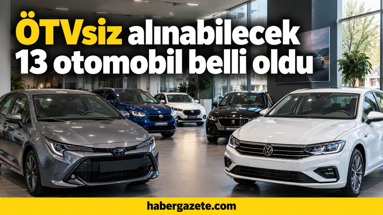 ÖTVsiz alınabilecek 13 otomobil belli oldu