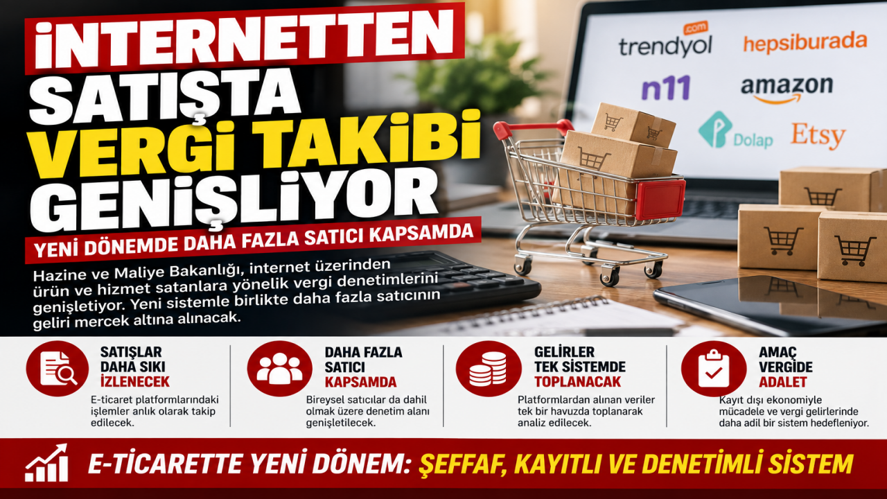 İnternetten satışta vergi takibi genişliyor
