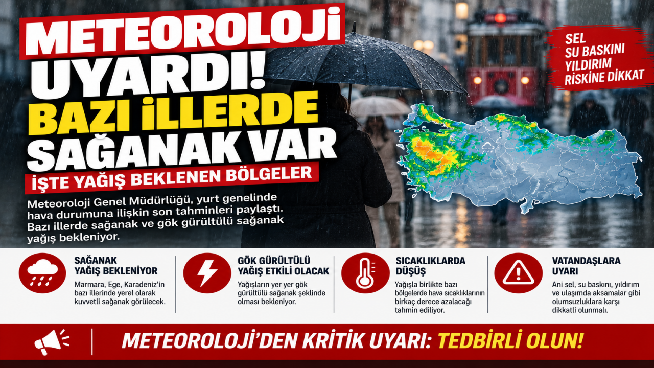 Meteoroloji uyardı! Bazı illerde sağanak var
