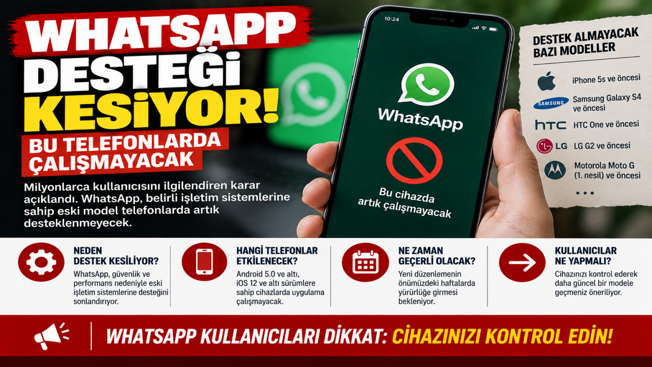 WhatsApp desteği kesiyor! Bu telefonlarda çalışmayacak