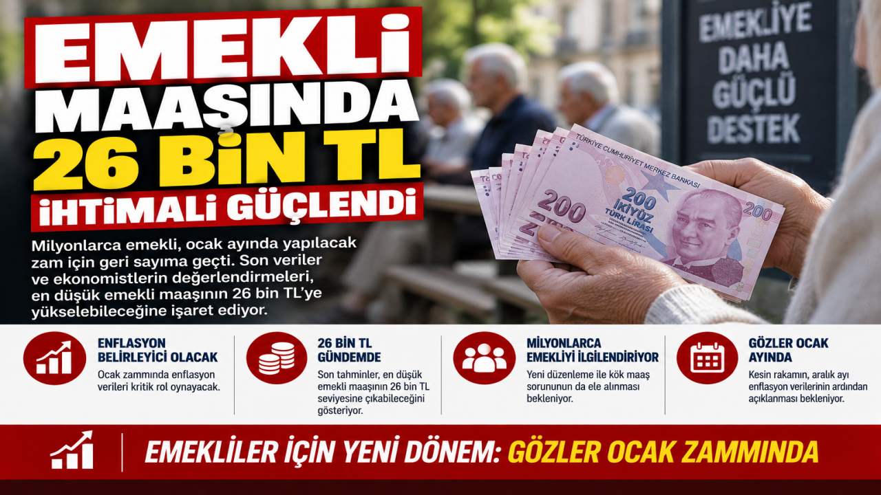 Emekli maaşında 26 bin TL ihtimali güçlendi
