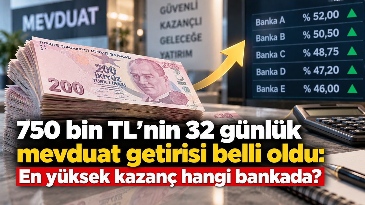 750 bin TL mevduatta 22 bin TL’yi aştı