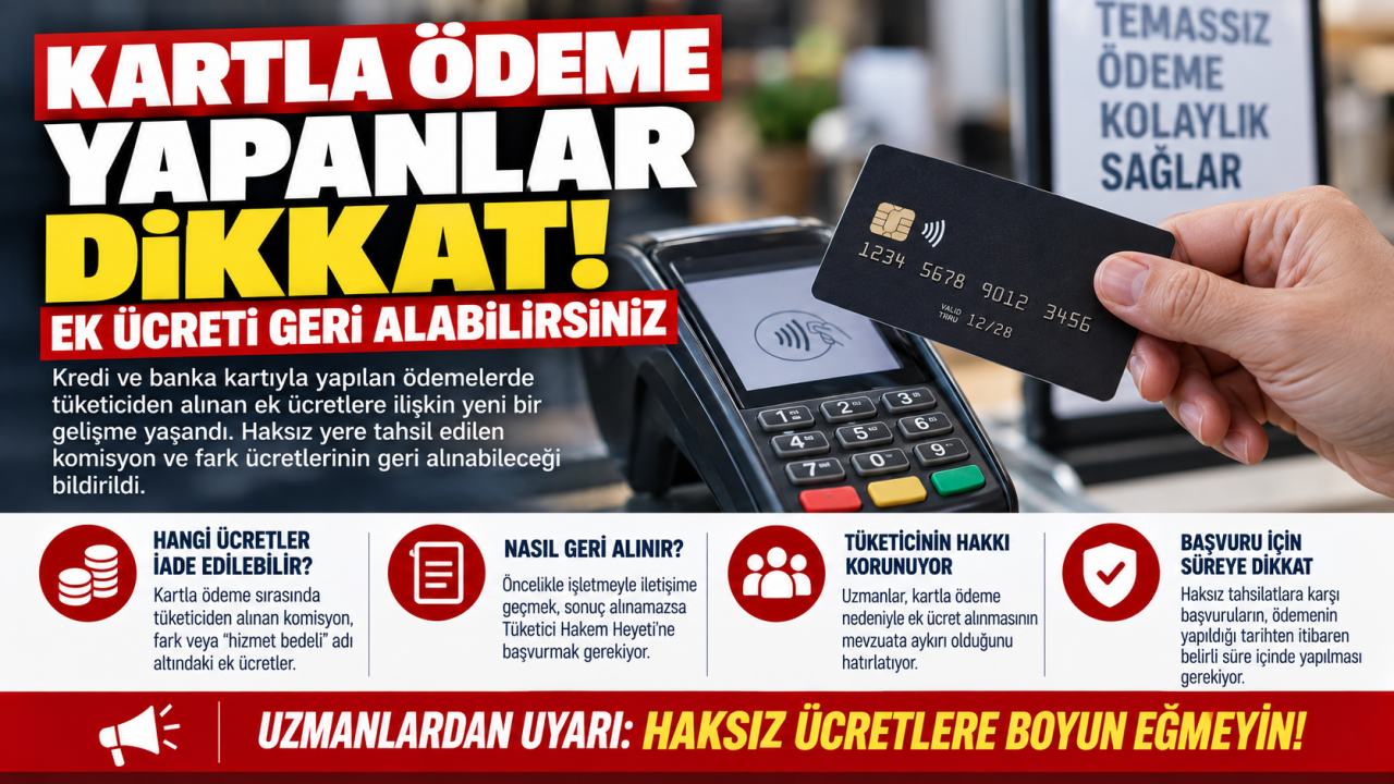 Kartla ödeme yapanlar dikkat! Ek ücreti geri alabilirsiniz