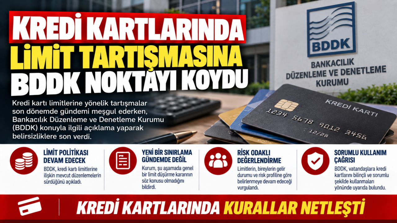 Kredi kartlarında limit tartışmasına BDDK noktayı koydu