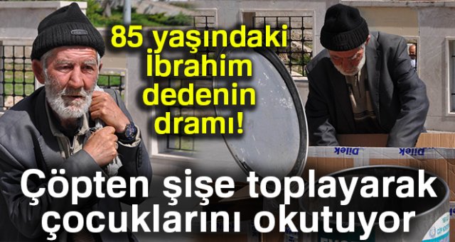 Çöpten şişe toplayarak üniversite öğrencisi çocuklarını okutuyor