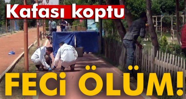 Kaldırıma çekilen ip kafasını koparttı