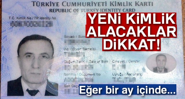 1 ay içinde alınmayan çipli kimlikler imha ediliyor