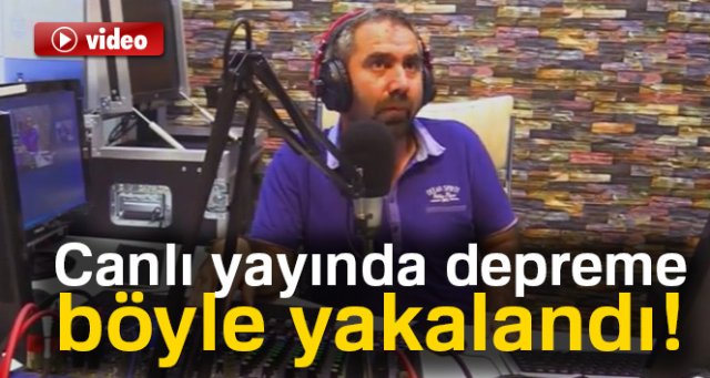 Canlı yayında depreme yakalandı