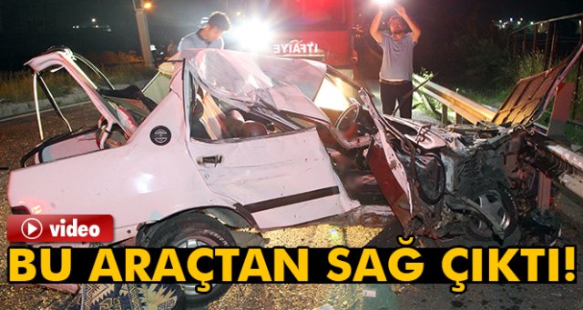 Tekirdağ'da feci kaza! Bu araçtan sağ çıktı