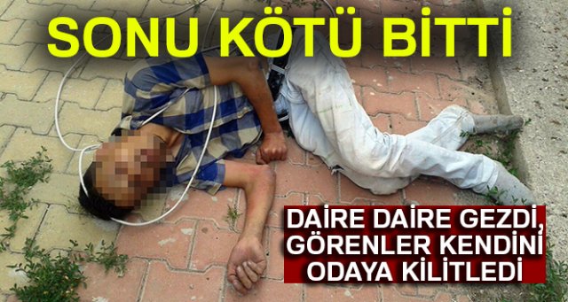 Hırsızlık şüphelisi polisten kaçarken 4. kattan düştü