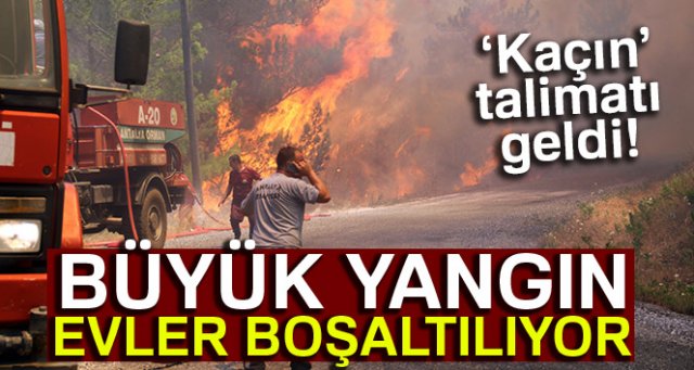 Alanya’da orman yangını, evler tahliye ediliyor