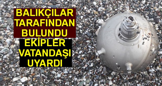 Samsun sahilinde denizaltı mayını ateşleyicisi bulundu