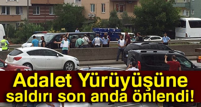 Adalet Yürüyüşüne saldırı son anda önlendi